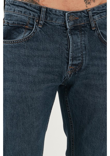 Pamuklu Slim Fit Normal Bel Dar Paça Jeans Erkek Kot Pantolon 1124C04NAPOLI