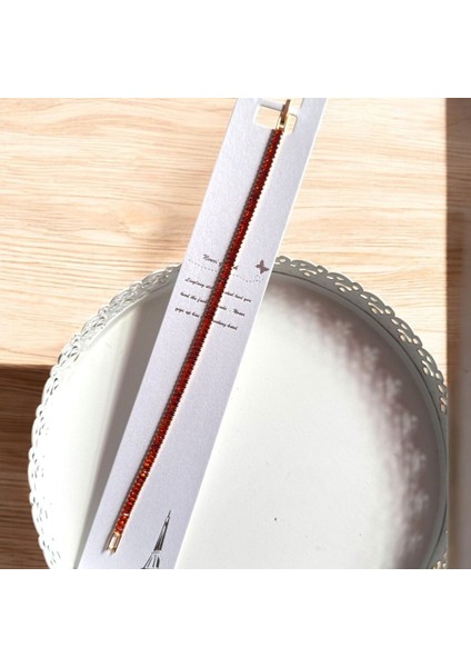 Kırmızı Taşlı Gümüş Renk Su Yolu Çelik Klipsli Bileklik modelleri