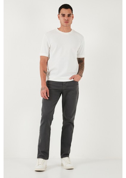 Pamuklu Comfort Fit Normal Bel Boru Paça Jeans Erkek Kot Pantolon 4412C19TEXAS