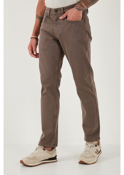 Pamuklu Comfort Fit Normal Bel Boru Paça Jeans Erkek Kot Pantolon 4412C19TEXAS modelleri