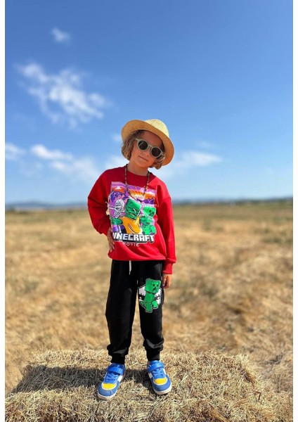 Baskılı Uzun Kollu Erkek Çocuk Alt Üst Takım modelleri