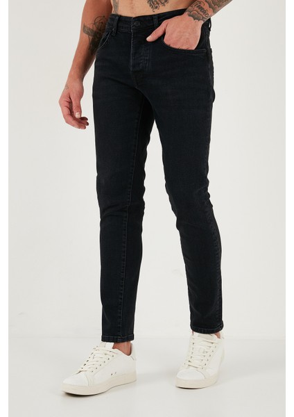 Pamuklu Slim Fit Normal Bel Dar Paça Jeans Erkek Kot Pantolon 1115C14NAPOLI indirimleri