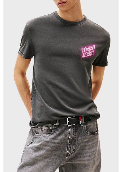 Baskılı Pamuklu Regular Fit Bisiklet Yaka T Shirt Erkek T Shirt DM0DM21829 Bds