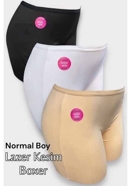 3'lü Mikro Lazer Kesim Iz Yapmaz Kadın Boxer