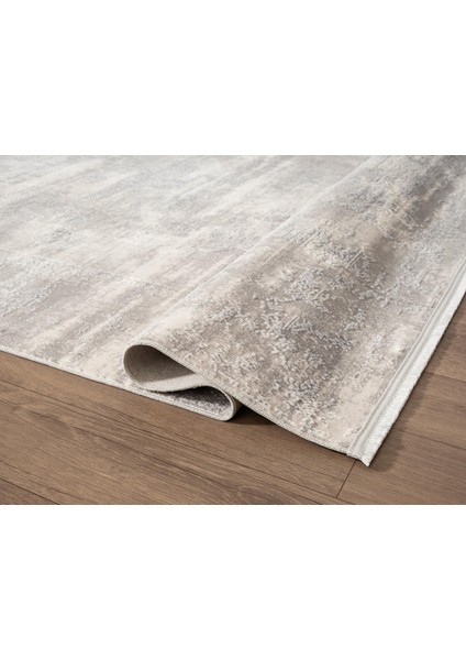 Step SE002G Gri Kalsik Halı Dekoratif Çerçeveli Pamuk Taban Triko Akrilik Salon Mutfak Halısı fırsatları