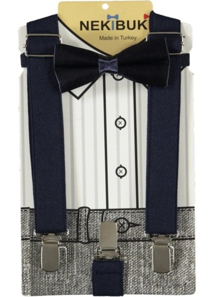 Erkek Çocuk Pantolon Askısı ve Papyon Takımı
