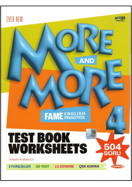 Kurmay 4. Sınıf More More Test Book Worksheets