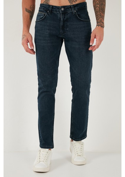 Pamuklu Regular Fit Normal Bel Boru Paça Jeans Erkek Kot Pantolon 2211C26PARMA fiyatları