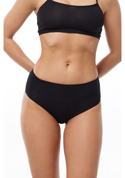 Kadın Siyah Beyaz Ten 6 Lı Paket Modal Dar Kalıp Extra Yüksek Bel Slip Külot 1955 fiyatları