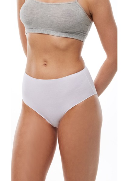 Kadın Siyah Beyaz Ten 6 Lı Paket Modal Dar Kalıp Extra Yüksek Bel Slip Külot 1955 modelleri