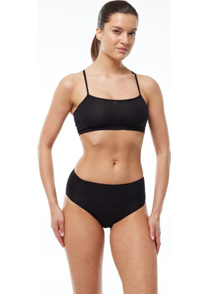 Kadın Siyah Beyaz Ten 6 Lı Paket Modal Dar Kalıp Extra Yüksek Bel Slip Külot 1955 fırsatları