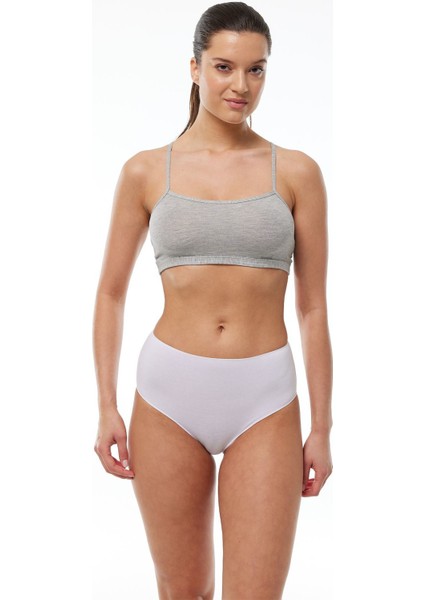 Kadın Siyah Beyaz Ten 6 Lı Paket Modal Dar Kalıp Extra Yüksek Bel Slip Külot 1955