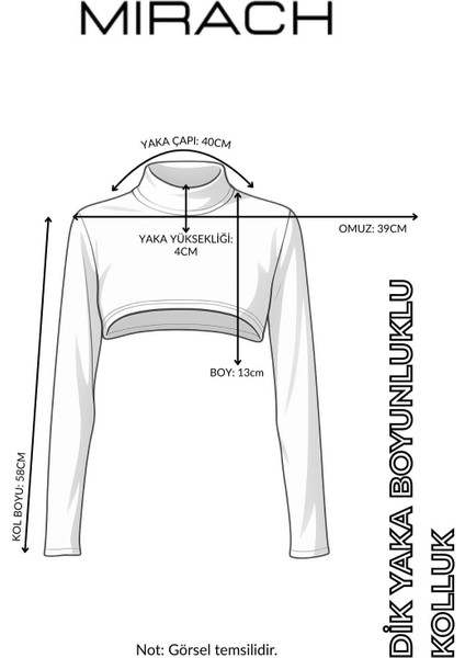 Mırach 4'lü Paket Dik Yaka Boyunluklu Kolluk Seti - Siyah Çizgili, Beyaz, Siyah, Beyaz Çizgili |tesettür Içlik Bluz Crop