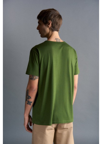 Basic Modal T-Shirt - Haki indirimleri