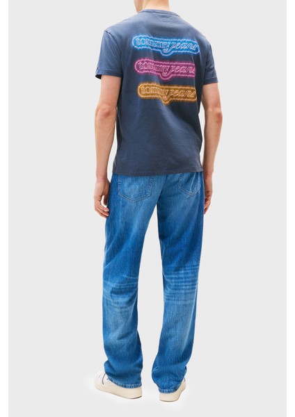 Baskılı Pamuklu Regular Fit Bisiklet Yaka T Shirt Erkek T Shirt DM0DM21829 C1G modelleri