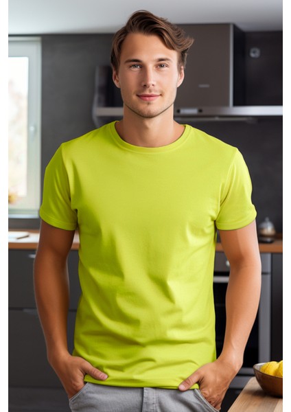 Unisex Neon Sarı Clima Cool T-Shirt L