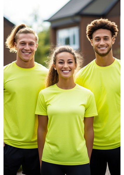 Unisex Neon Sarı Clima Cool T-Shirt L indirimleri