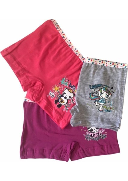 Kız Çocuk Üç Renk Boxer