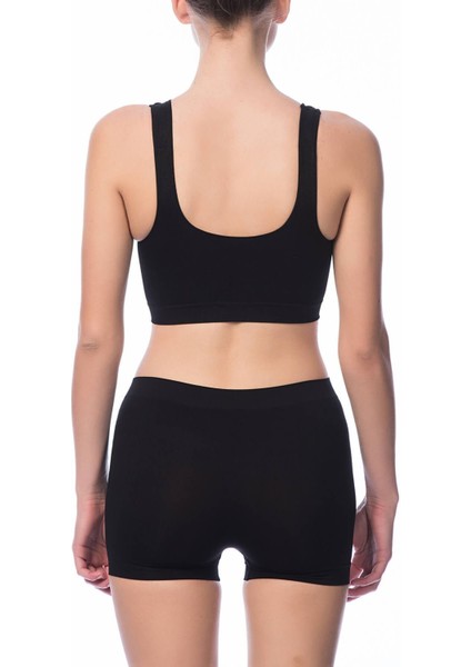 Kadın Siyah Taktel Hava Alan Dikişsiz Şort fiyatları