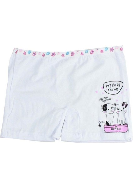 Kız Çocuk Karışık Renkli Desenli Pamuklu Boxer 6 Lı Paket indirimleri