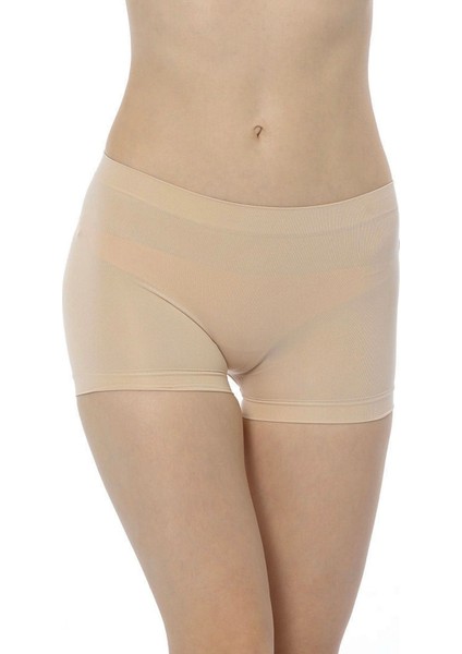 Kadın Ten Taktel Dikişsiz Mini Şort 2008