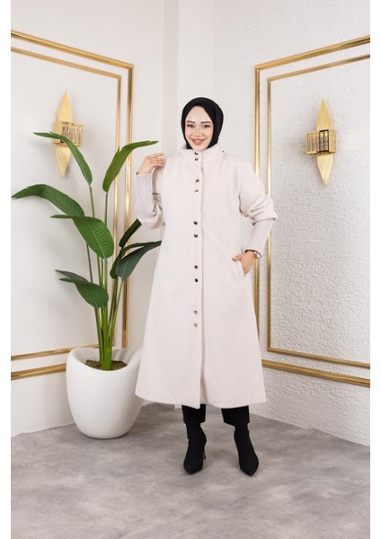 Kadın Astarlı Angora Düğmeli Vizyon Kaban fiyatları