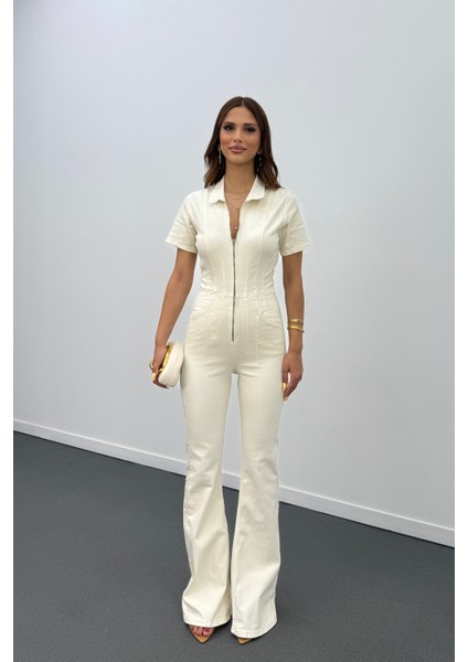 Ivory Fermuarlı Likralı Tulum modelleri