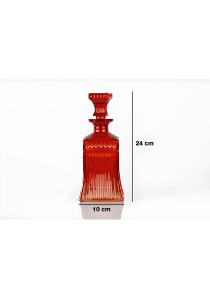 Kırmızı Renk Masaüstü Dekoratif Şişe