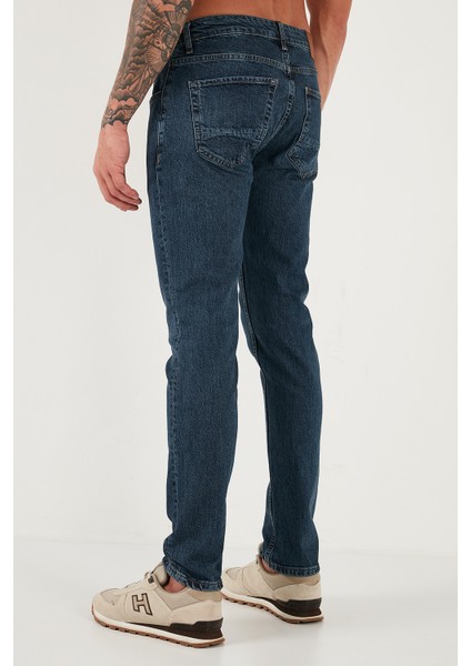 Pamuklu Slim Fit Normal Bel Dar Paça Jeans Erkek Kot Pantolon 1124C04NAPOLI indirimleri