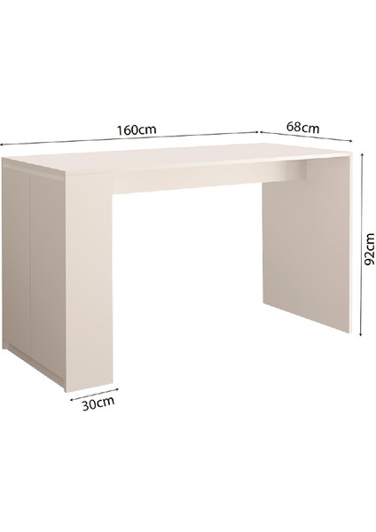 Edgar G4832 4 Adet Sepet Tabureli Mutfak Adası Beyaz Karşılıklı Oturmalı Depolamalı Çok Amaçlı Masa modelleri