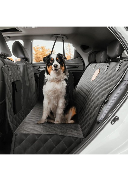 Su Geçirmez Köpek Örtüsü, Araba Arka Koltuğu Koruyucu, Yan Koruma ve Pencereli