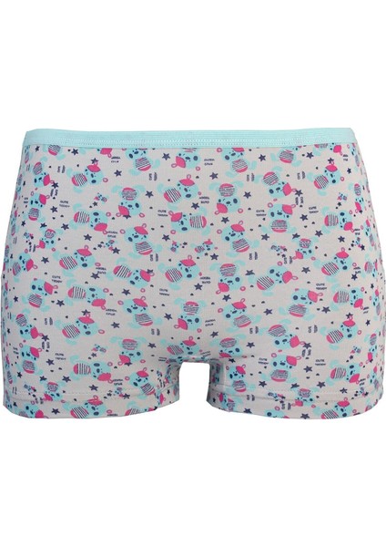 Kız Çocuk Beyaz Pamuklu Desenli 6lı Boxer fırsatları