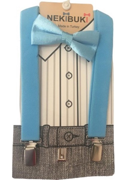 Bebek Çocuk Papyon ve Pantalon Askısı Set