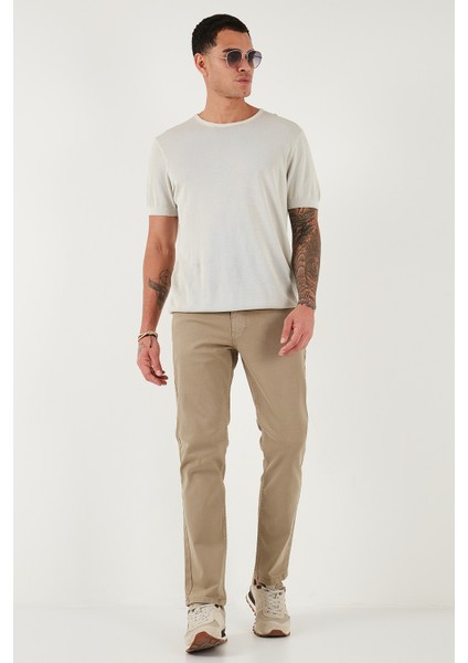 Pamuklu Comfort Fit Normal Bel Boru Paça Jeans Erkek Kot Pantolon 4412C19TEXAS