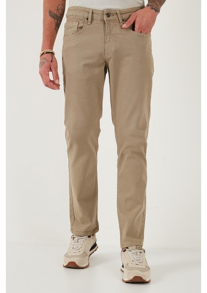 Pamuklu Comfort Fit Normal Bel Boru Paça Jeans Erkek Kot Pantolon 4412C19TEXAS fiyatları