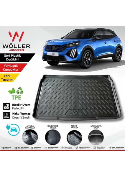 Peugeot E 2008 Bagaj Havuzu Elektrikli 2020 Sonrası Uyumlu 3D Wöller Ultraflex Esnek