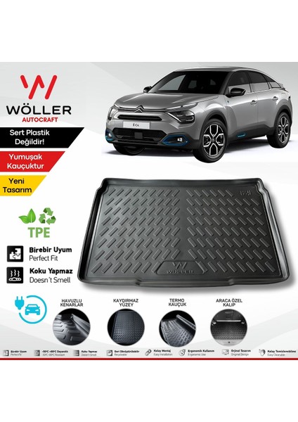 Citroen E C4 Bagaj Havuzu Elektrikli 2021 Sonrası Uyumlu 3D Wöller Ultraflex Esnek