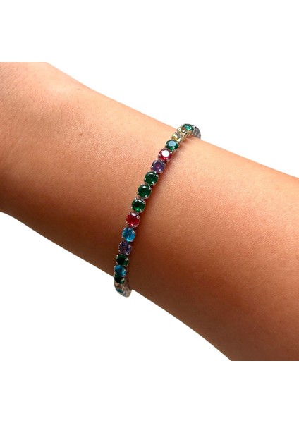 Rengarenk Su Yolu Şık Klipsli Çelik Bileklik fiyatları