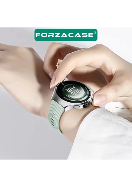 Huawei Watch 5 46MM Lte ile Uyumlu Özel Tasarım Çizgili Tokalı Silikon Kordon Kayış FC1102 fiyatları