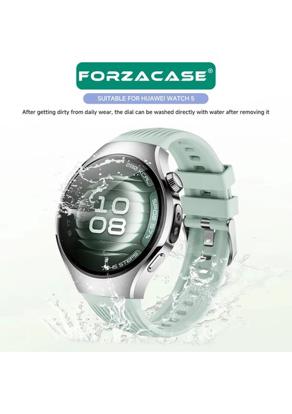 Huawei Watch 5 46MM Lte ile Uyumlu Özel Tasarım Çizgili Tokalı Silikon Kordon Kayış FC1102 indirimleri