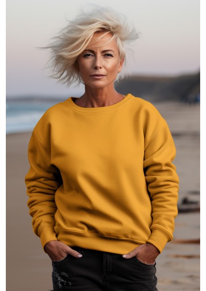 Unisex Sarı Sweatshirt M indirimleri