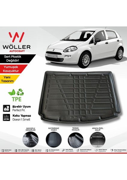 Fiat Punto Bagaj Havuzu 2005 2018 Arası Uyumlu 3D Wöller Ultraflex Esnek