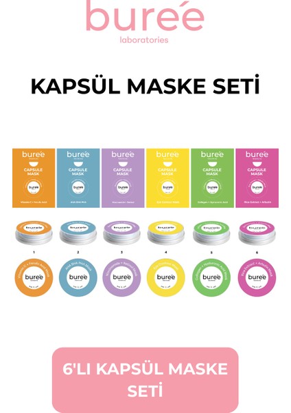 Buree 6'lı Maske Seti