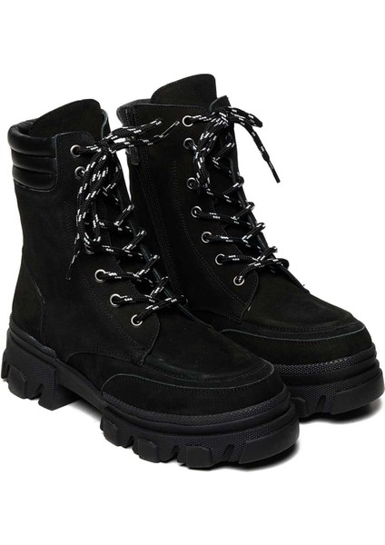 Bağcıklı Kauçuk Taban Düz Bot 101-41030 Kadın Bot fiyatları
