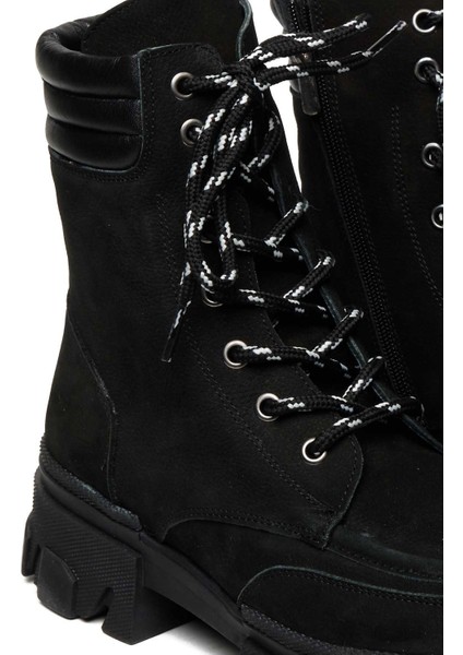 Bağcıklı Kauçuk Taban Düz Bot 101-41030 Kadın Bot modelleri