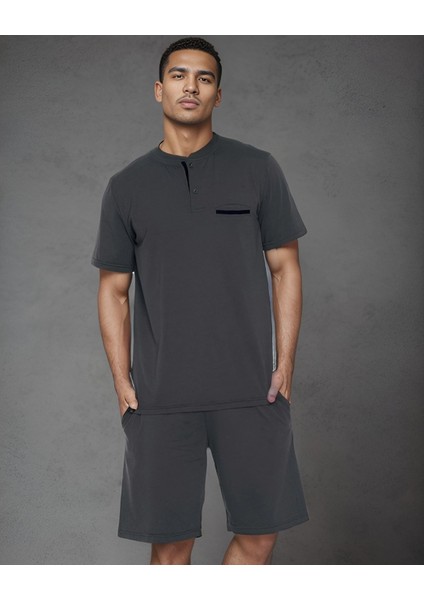 Erkek Modal Patlı Kısakol Şortlu Takım