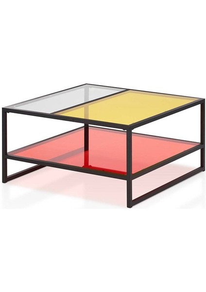 Denver Siyah Metal Cam Orta Sehpa fırsatları