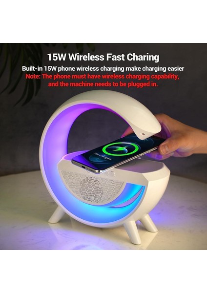 Zhltools Kablosuz Şarj Standlı 5W Rgb Aydınlatmalı Bluetooth Hoparlör indirimleri