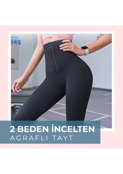 ıncelten tayt, 2 beden ıncelten beli agraflı extra yüksek bel korse tayt