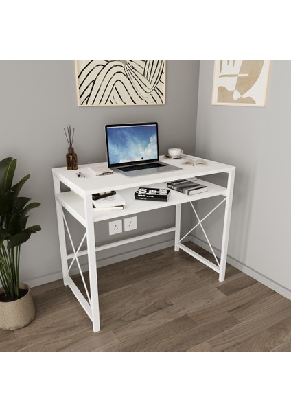 Diago Raflı Çalışma Masası